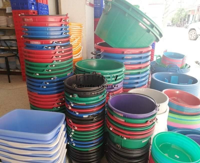 ถังน้ำ ถังขยะ ถังหูหิ้ว ถังซักผ้า ถังขยะถังขยะแยกประเภทถังขยะ4สีถังขยะมีล้อไม้กวาด