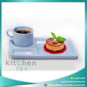 ☕️🍵🧃 พร้อมส่งทั้งสีฟ้า สีขาว ชุดกาแฟ จัดเบรค เมลามีน