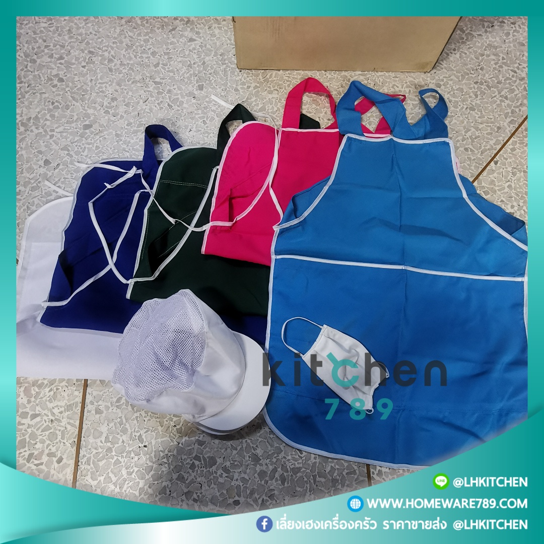 ผ้ากันเปื้อน หมวกคลุมผม ผ้าปิดปาก พร้อมส่ง มีราคายกโหล - Image 5