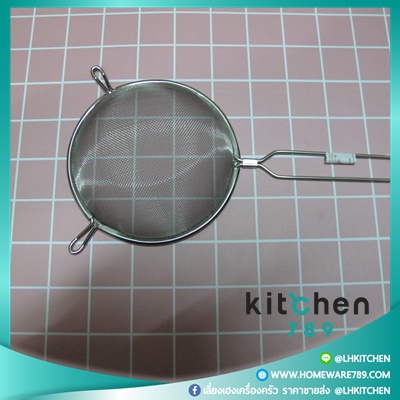 กระชอนสแตนเลส กระชอนกรองกะทิสแตนเลส ขนาดใหญ่18cm.กลาง16cm.เล็ก14cm. ตราไก่ฟ้า - Image 2