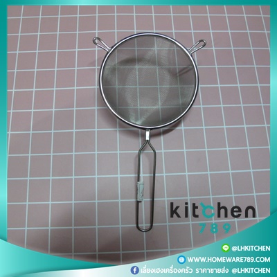 กระชอนสแตนเลส กระชอนกรองกะทิสแตนเลส ขนาดใหญ่18cm.กลาง16cm.เล็ก14cm. ตราไก่ฟ้า - Image 3