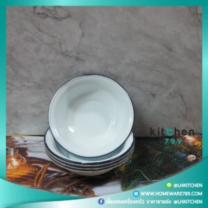 ชามโบราณ ถ้วยโบราณ ถ้วยขนม ชามกาแฟ ชามสังกะสี 16ซม เซต 6 ใบ